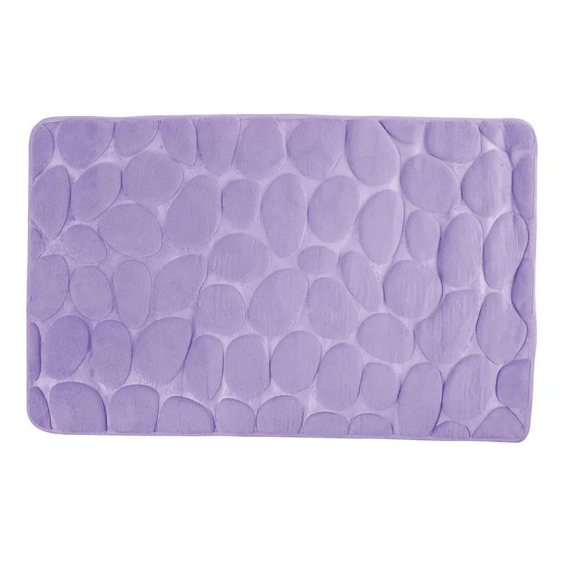 Laatste Kans MSV koupelnová předložka PEBBLES, levandulová, PU pěna, protiskluzová, 50 x 80 cm (144570)