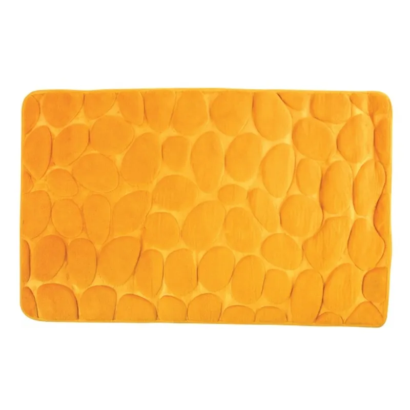MSV koupelnová předložka PEBBLES, žlutá, PU pěna, protiskluzová, 40 x 60 cm (Chyba xxx) Nu Kopen