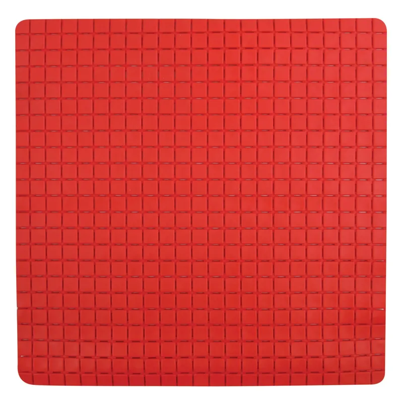 Must-Have MSV protiskluzová podložka do sprchy QUADRO Premium, červená, SBS kaučuk, 54 x 54 cm (142921)
