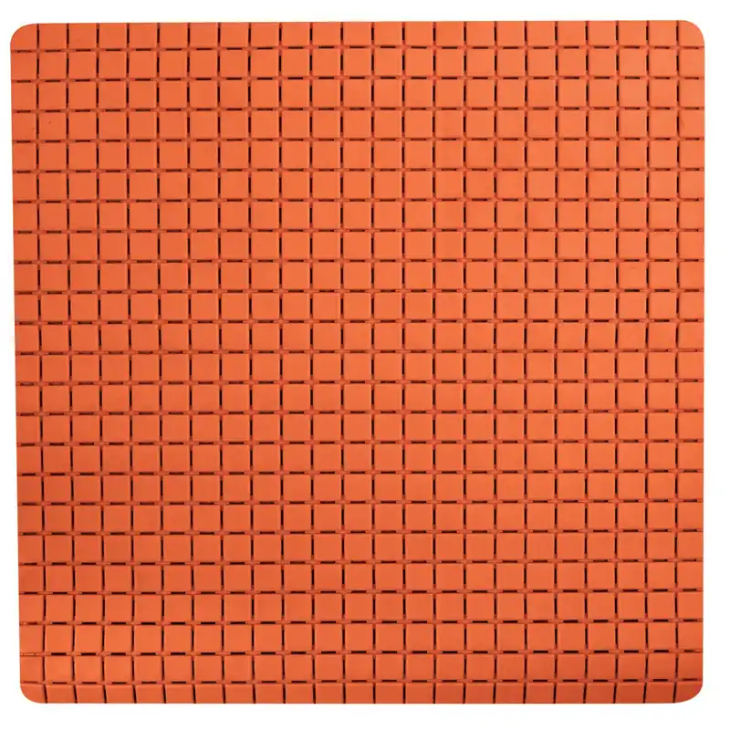 MSV protiskluzová podložka do sprchy QUADRO Premium, oranžová, SBS kaučuk, 54 x 54 cm (142898) Bestel Nu