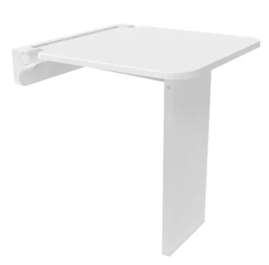 Meest Verkocht Sedátko do sprchy s podpěrnou nohou, duroplast, bílé (CSS121P)