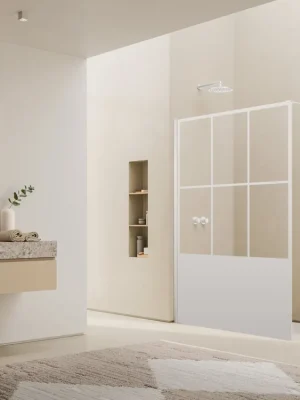 Tijdelijk Beschikbaar D40 Loft 16 - pevná stěna samostatná s vyrovnávacím profilem 80 cm, profil bílý (D400800916)