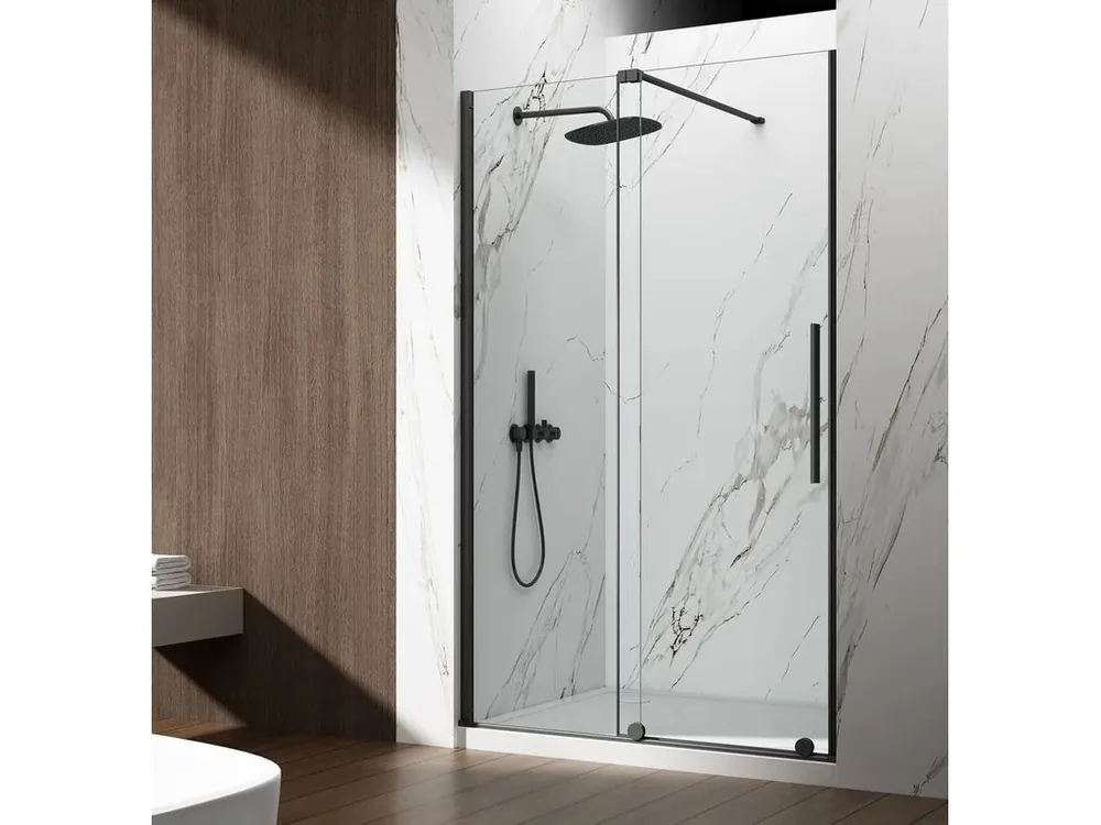 Beste Prijs Spirit Black sprchové dveře, 1600 mm, čiré sklo/černá mat (GI1016B)