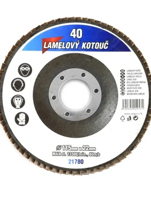 Lamelový brusný kotouč Korund 115 mm P40 Beste Prijs