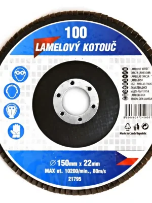 Lamelový brusný kotouč Korund 150 mm P100 Speciale Aanbieding