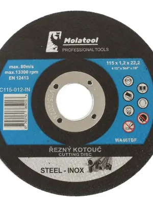 Řezný kotouč Molatool Profi 115 x 1,2 x 22,2 mm Favoriet