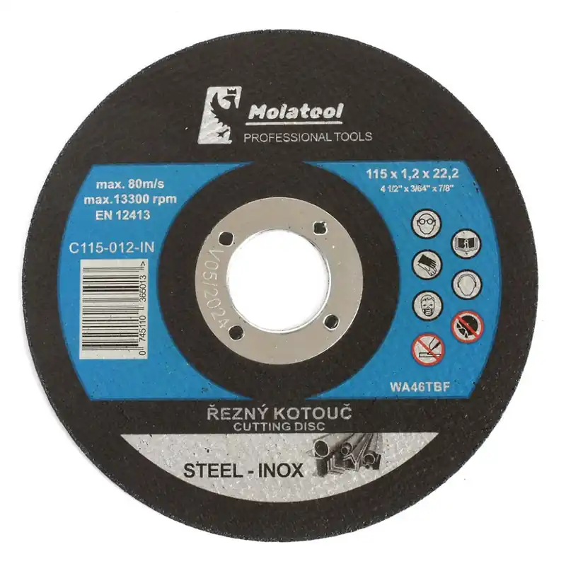 Řezný kotouč Molatool Profi 115 x 1,2 x 22,2 mm Favoriet