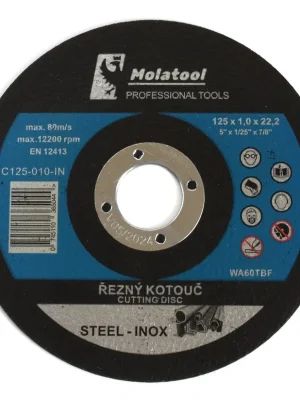 Řezný kotouč Molatool Profi 125 x 1,0 x 22,2 mm Bestseller