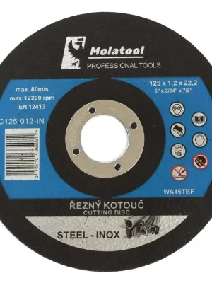 Beste Prijs Řezný kotouč Molatool Profi 125 x 1,2 x 22,2 mm
