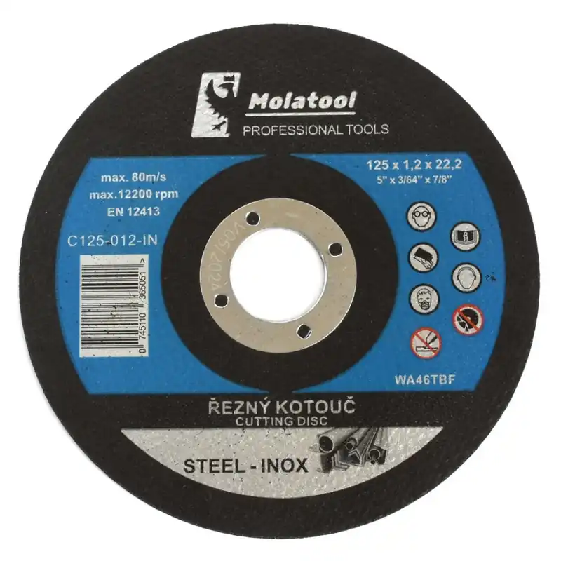 Beste Prijs Řezný kotouč Molatool Profi 125 x 1,2 x 22,2 mm