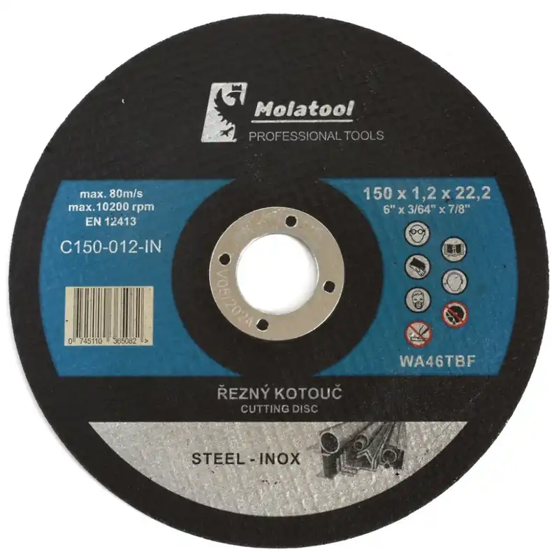 Řezný kotouč Molatool Profi 150 x 1,2 x 22,2 mm Aanbieding