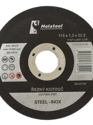 Řezný kotouč Molatool Standard 115 x 1,2 x 22,2 mm Koopje