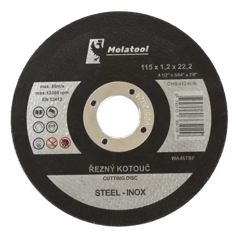 Řezný kotouč Molatool Standard 115 x 1,2 x 22,2 mm Koopje