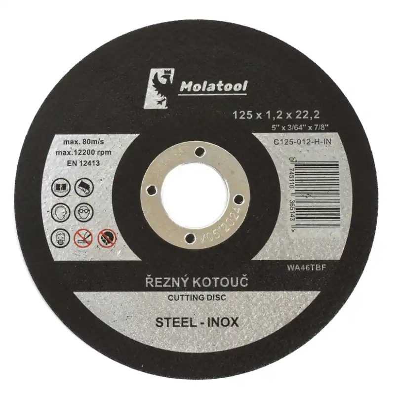 Koop Vandaag Řezný kotouč Molatool Standard 125 x 1,2 x 22,2 mm