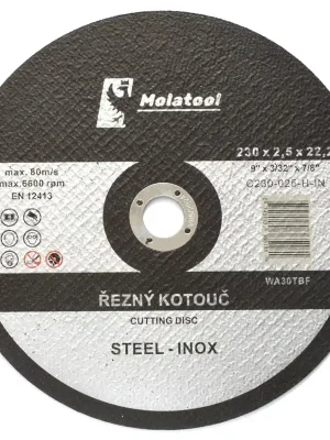 Řezný kotouč Molatool Standard 230 x 2,5 x 22,2 mm Betaalbaar