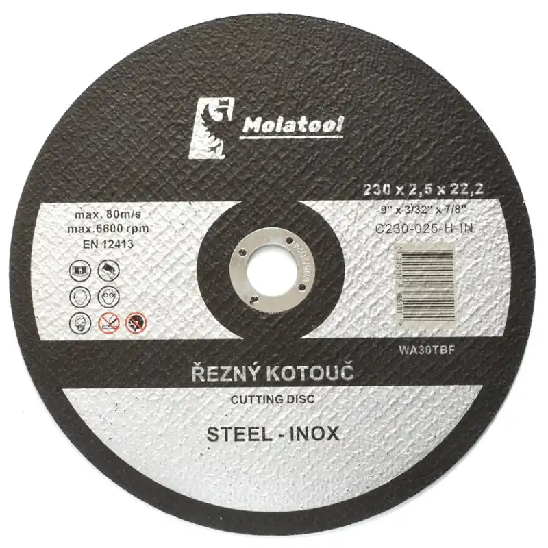 Řezný kotouč Molatool Standard 230 x 2,5 x 22,2 mm Betaalbaar
