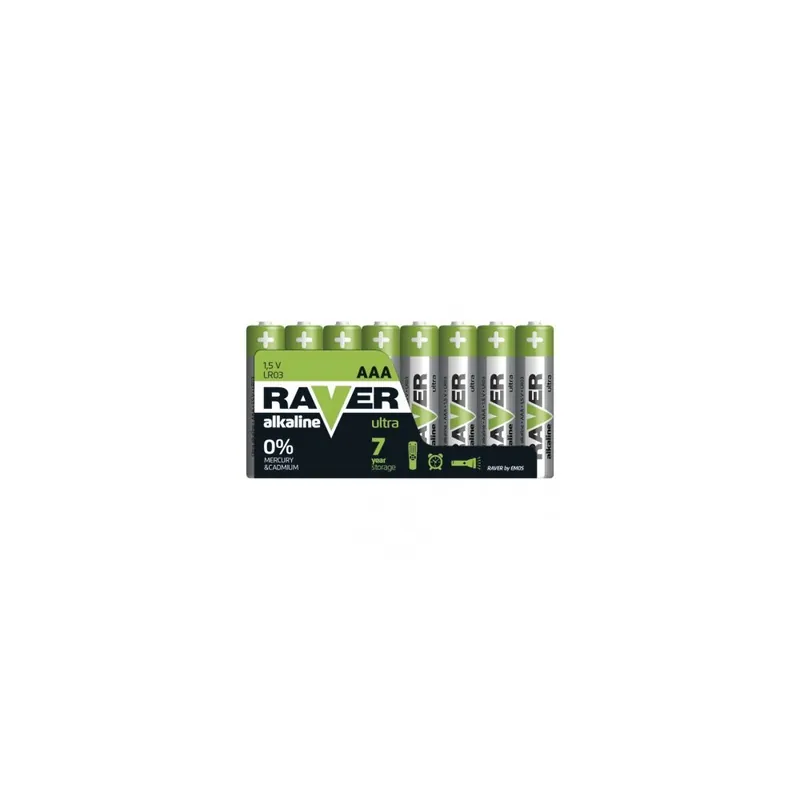 Uitverkoop Alkalická baterie RAVER AAA (LR03), 8 ks