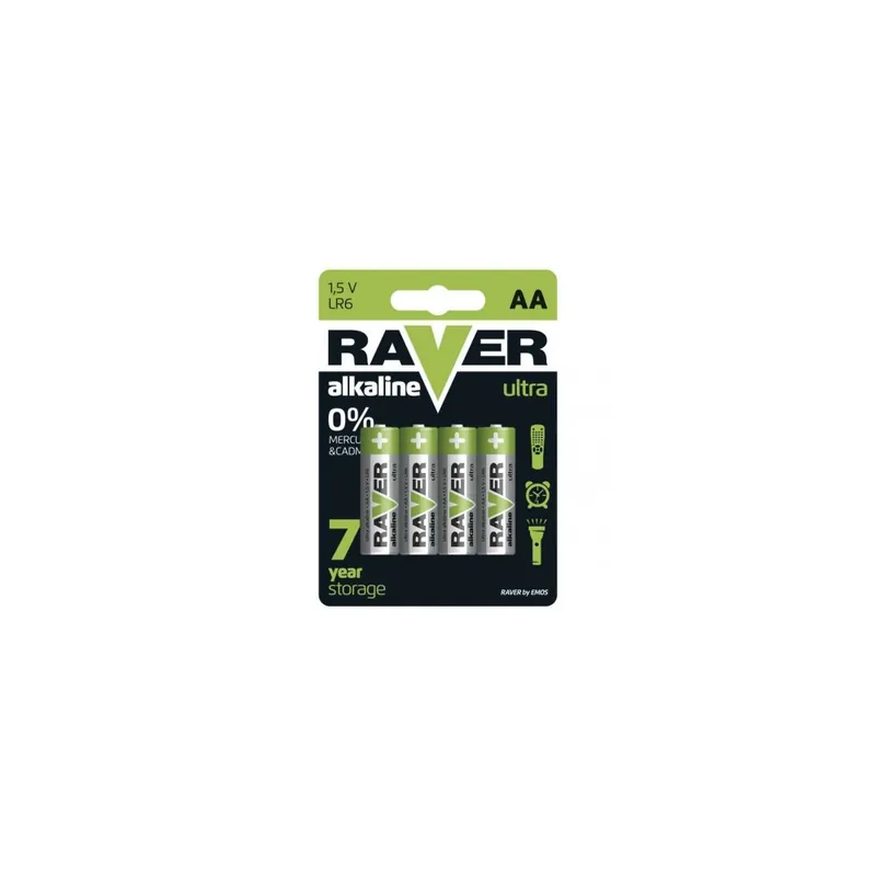 Lage Prijs Alkalická baterie RAVER AA (LR6), 4 ks