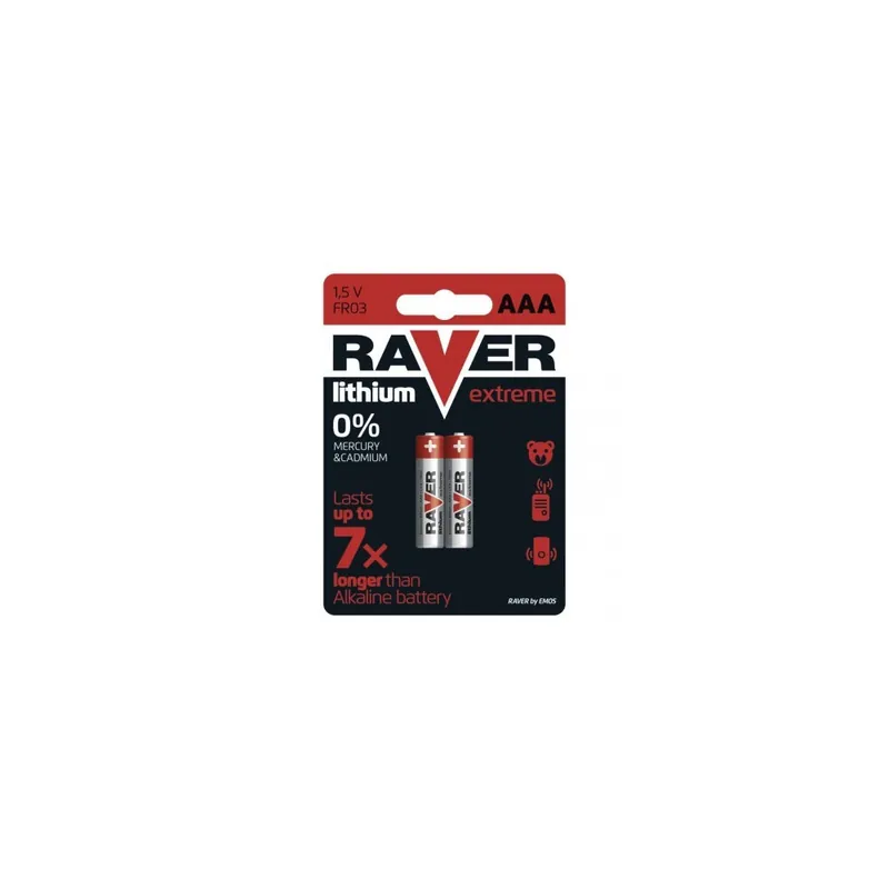 Lithiová baterie RAVER AAA (FR03), 2 ks Nieuw