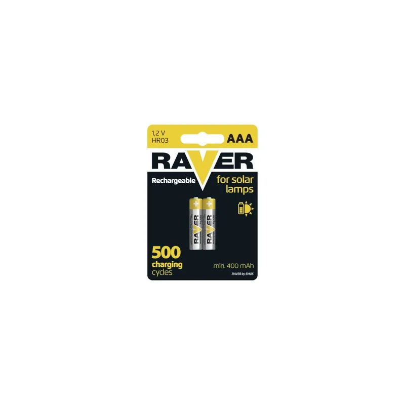 Nieuw Nabíjecí baterie do solárních lamp RAVER SOLAR AAA (HR03) 400 mAh, 2 ks