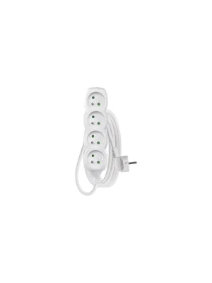 Tovární Cena Prodlužovací kabel 2 m / 4 zásuvky / bílý / PVC / 1 mm2