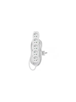 Super Cena Prodlužovací kabel 5 m / 5 zásuvek / bílý / PVC / 1,5 mm2