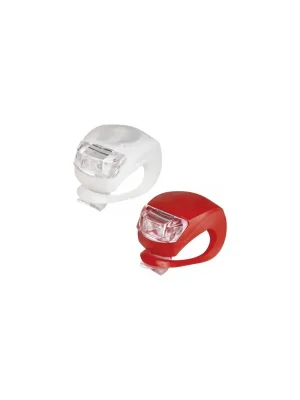 Výhodná Nabídka LED přední + zadní svítilna na kolo P3921 na 2× CR2032, 10 lm