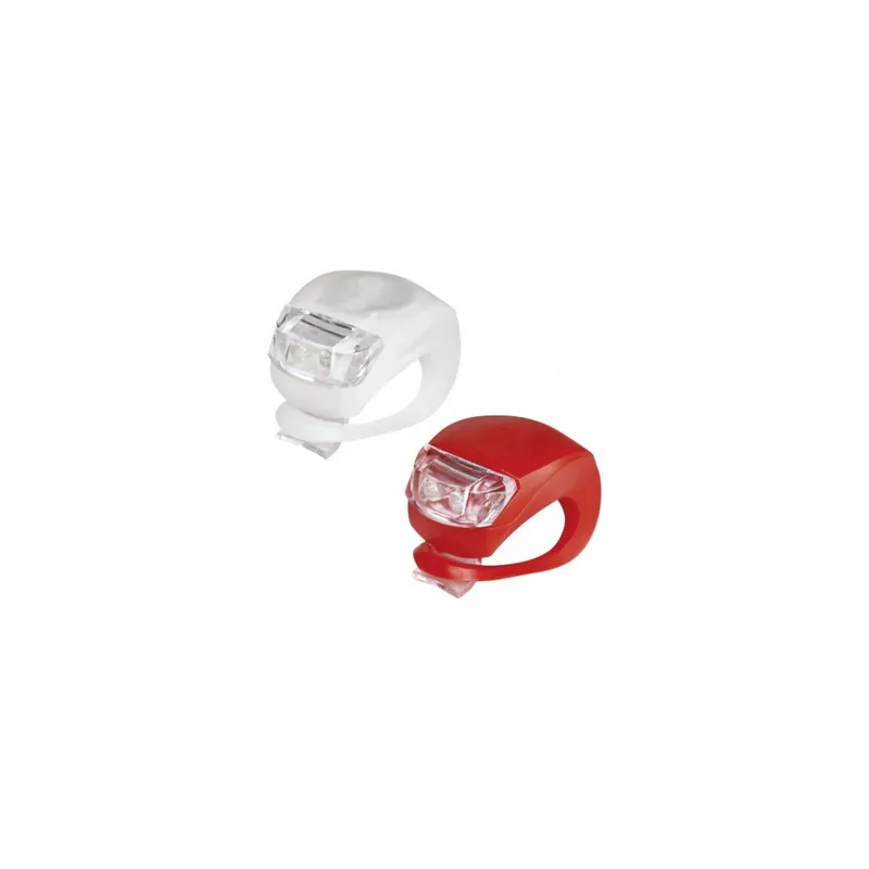 Výhodná Nabídka LED přední + zadní svítilna na kolo P3921 na 2× CR2032, 10 lm