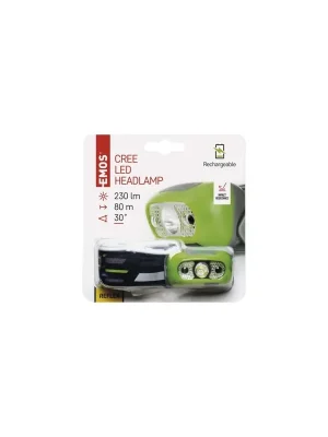 CREE LED nabíjecí čelovka P3534, 230 lm, 80 m, Li-Pol 1200 mAh Omezené Množství