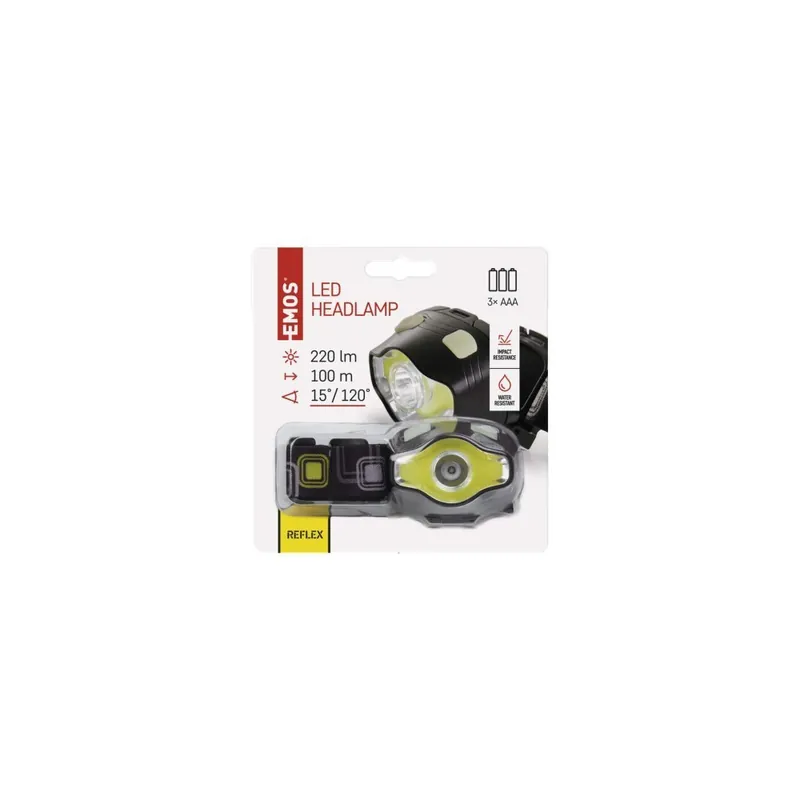 Víkendová Akce COB LED + LED čelovka P3536, 220 lm, 100 m, 3× AAA