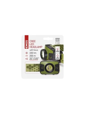 CREE LED čelovka P3539, 330 lm, 200 m, 3× AAA Super Cena