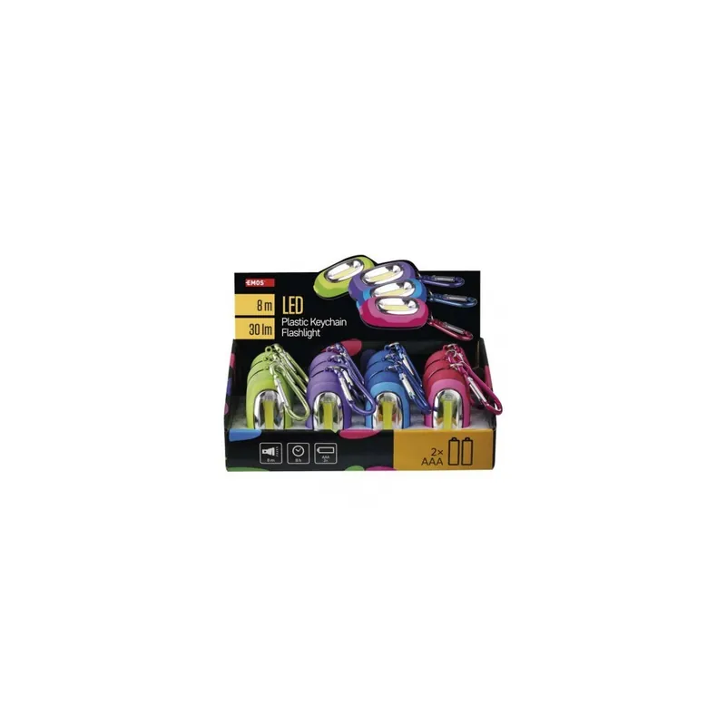 COB LED ruční svítilna P3887, 30 lm, 2× AAA, 12 ks, display box Oblíbený