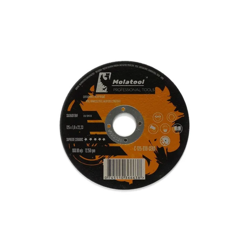 Řezný kotouč keramický Molatool Profi 125 x 1,0 x 22,2 mm Nízká Cena