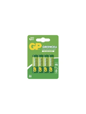 Zinková baterie GP Greencell AA (R6), 4 ks Levný
