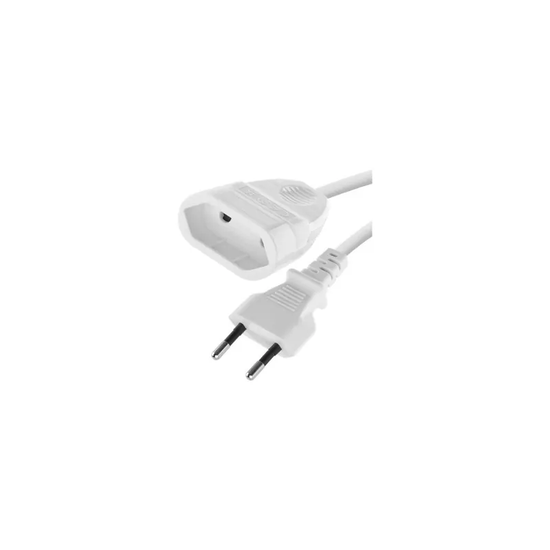 Dvoužilový pohyblivý přívod 3 m / 1 zásuvka / bílý / PVC / 0,75 mm2 Nakupujte Hned
