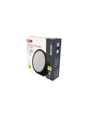 Certifikovaný LED přisazené svítidlo NEXXO, kruhové, černé, 12,5W, se změnou CCT