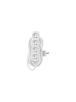 Bezpečná Platba Prodlužovací kabel 7 m / 4 zásuvky / bílý / PVC / 1,5 mm2