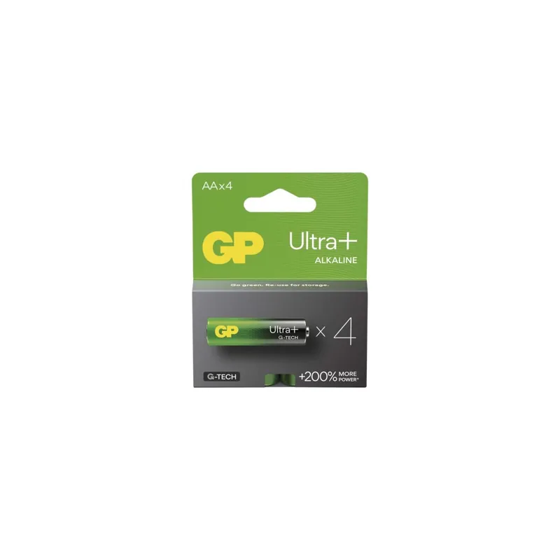 Alkalická baterie GP Ultra Plus AA (LR6), 4 ks Premium