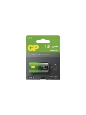 Alkalická baterie GP Ultra Plus D (LR20), 2 ks Pouze Dnes