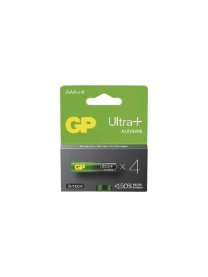 Alkalická baterie GP Ultra Plus AAA (LR03), 4 ks Vysoce Kvalitní