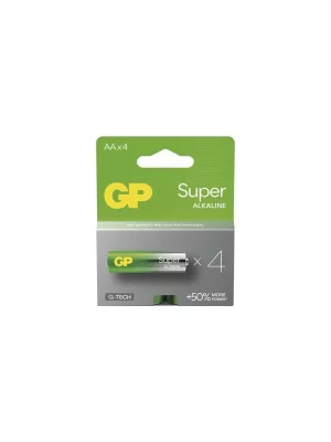 Alkalická baterie GP Super AA (LR6), 4 ks Bezpečná Platba