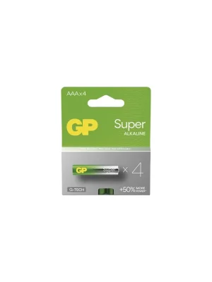 Alkalická baterie GP Super AAA (LR03), 4 ks Ověřený