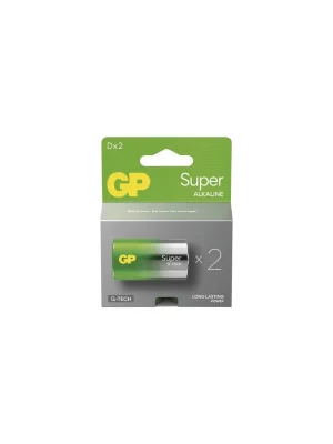 Alkalická baterie GP Super D (LR20), 2 ks Ověřený