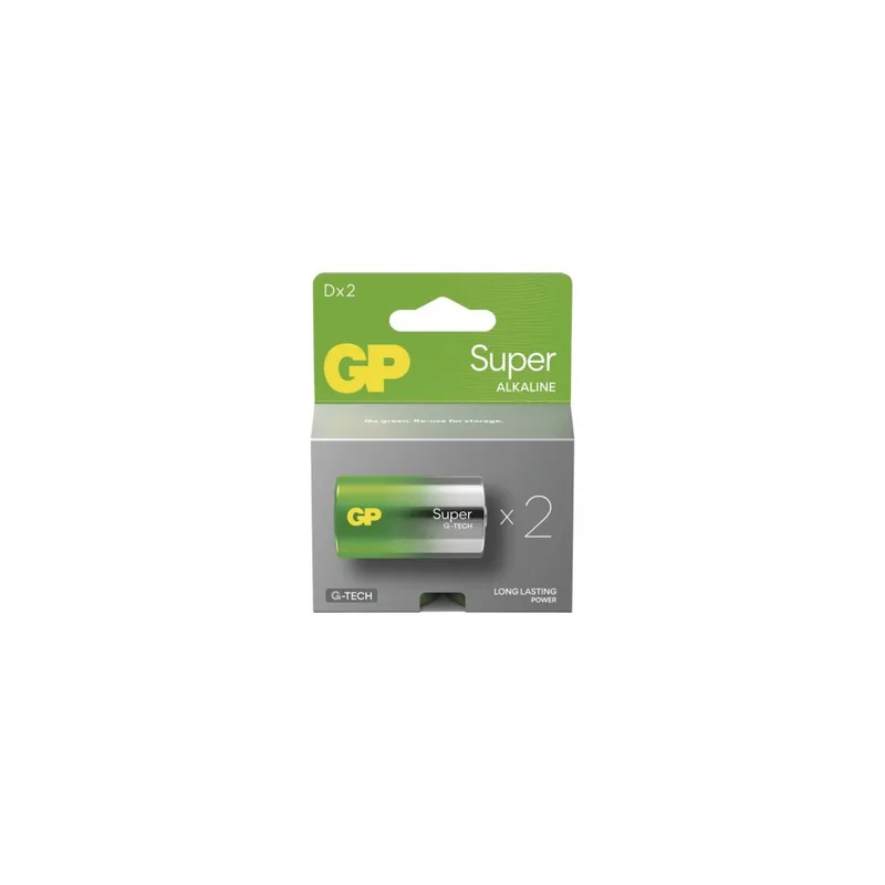 Alkalická baterie GP Super D (LR20), 2 ks Ověřený
