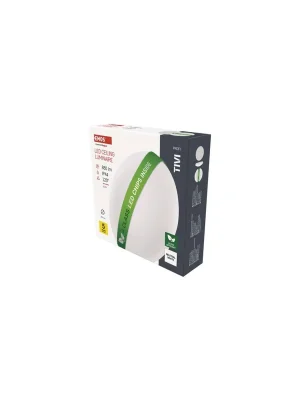 Časově Omezené LED přisazené svítidlo TIVI, A CLASS, kruhové bílé 5,5W, IP44, neutrální bílá