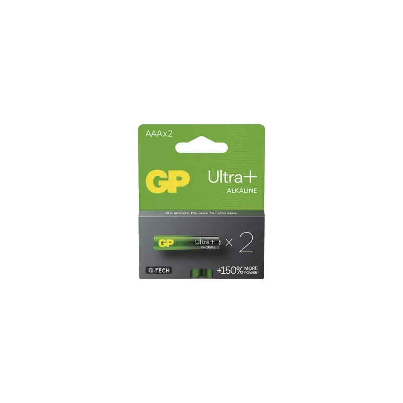 Vysoce Kvalitní Alkalická baterie GP Ultra Plus AAA (LR03), 2 ks