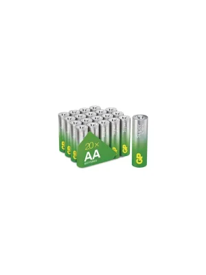 Alkalická baterie GP Super AA (LR6), 20 ks Certifikovaný