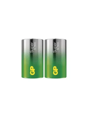 Alkalická baterie GP Super D (LR20), 2 ks Výhodná Nabídka
