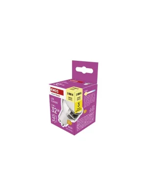 Super Cena LED žárovka Classic MR16 stříbrná/ GU10 / 3 W (32 W) / 345 lm / teplá bílá