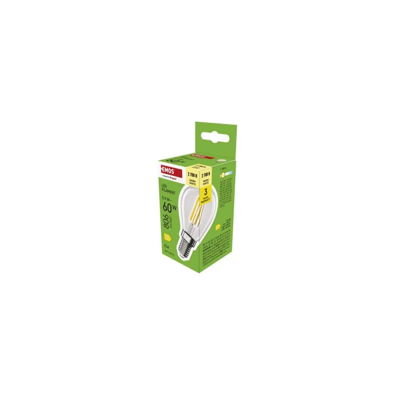 Zlevněný LED žárovka Filament Mini Globe / E14 / 5,9 W (60 W) / 806 lm / teplá bílá